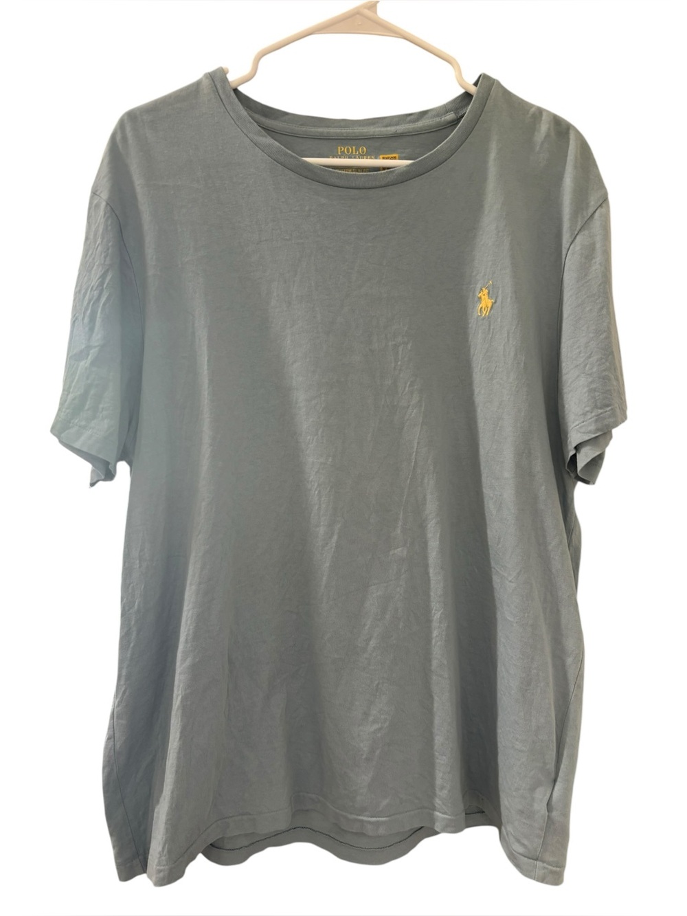 Polo Ralph Lauren Men's Light Blue Lightweight Custom Slim Fit T-Shirt Size XL
